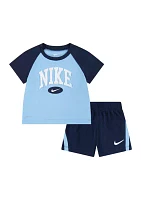 Baby Boys Graphic T-Shirt and Mesh Shorts Set