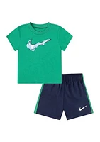 Baby Boys Paint Shorts Set