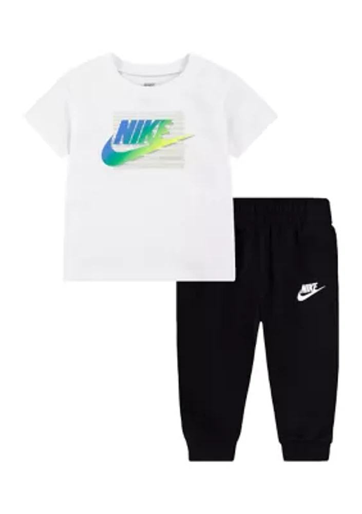 Baby Boys Short Sleeve Graphic T-Shirt and Joggers Set