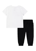 Baby Boys Short Sleeve Graphic T-Shirt and Joggers Set