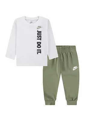 Baby Boys Long Sleeve Graphic T-Shirt and Joggers Set