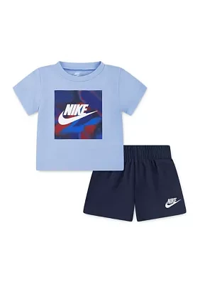 Baby Boys Graphic T-Shirt and French Terry Shorts Set