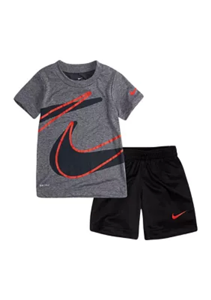 Toddler Boys Dri-Fit Dropset Short Sleeve Tee and Set