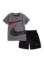Toddler Boys Dri-Fit Dropset Short Sleeve Tee and Set