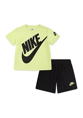 Toddler Boys Dri Fit Graphic T-Shirt and Mesh Shorts Set