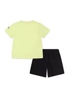 Toddler Boys Dri Fit Graphic T-Shirt and Mesh Shorts Set