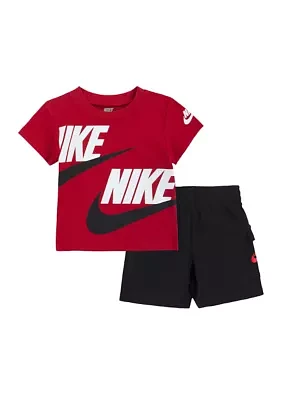 Toddler Boys Graphic T-Shirt and Cargo Shorts Set