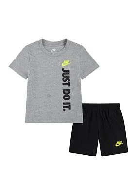 Toddler Boys Graphic French Terry T-Shirt and Shorts Set