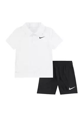 Toddler Boys Dri Fit Polo Shirt and Shorts Set