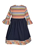 Girls 4-6x Ribbon Pumpkin Dress