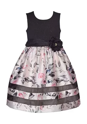 Girls 4-6x Sparkle Floral Party Dress