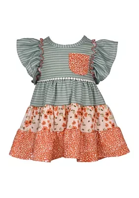 Girls 4-6x Mash Up Knit Dress