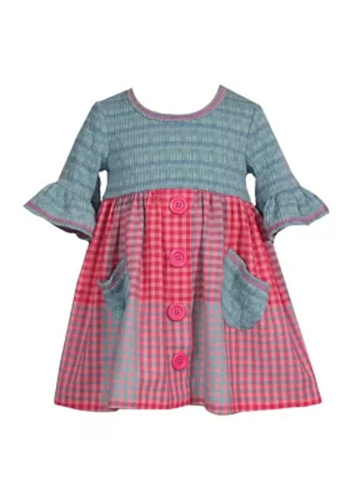 Girls 4-6x Pocket Dress