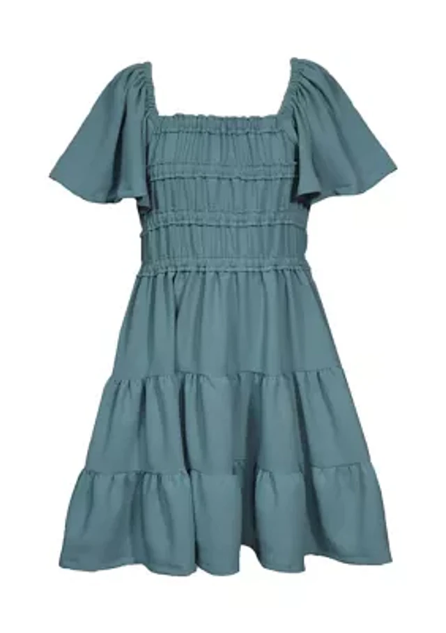 Bonnie Jean Girls 7-16 Smocked Tie Back Flare Sleeve Dress | The Summit