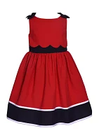 Girls 4-6x Scalloped Popover Dress