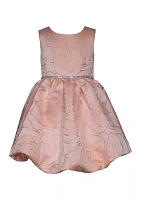 Girls 4-6x Floral Jacquard Dress