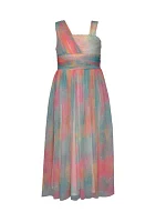 Girls 7-16 Rainbow Mesh Maxi Dress