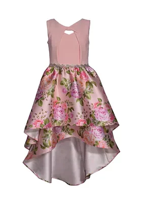 Girls 7-16 Floral Mikado Dress