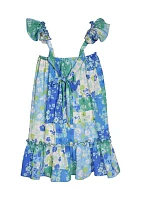 Girls 7-16 Patchwork Floral Printed Float Dress