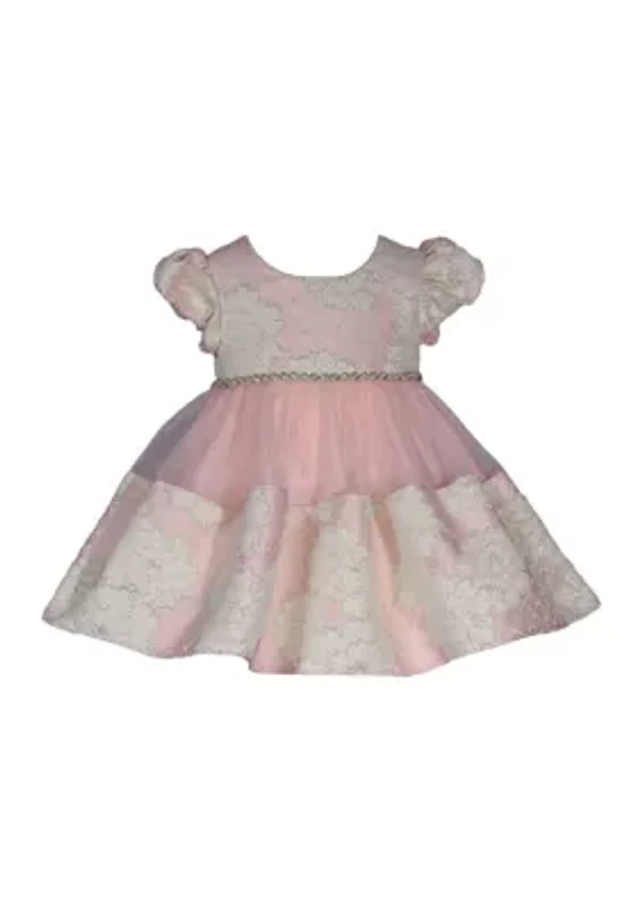 Girls 4-6x Lace Bodice and Hem Party Dress