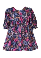 Girls 4-6x Floral Printed Knit Dress