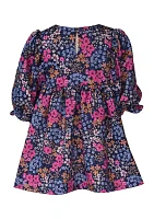 Girls 4-6x Floral Printed Knit Dress