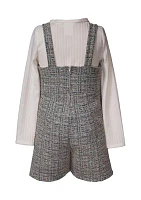 Girls 7-16 Bouclé Romper Set