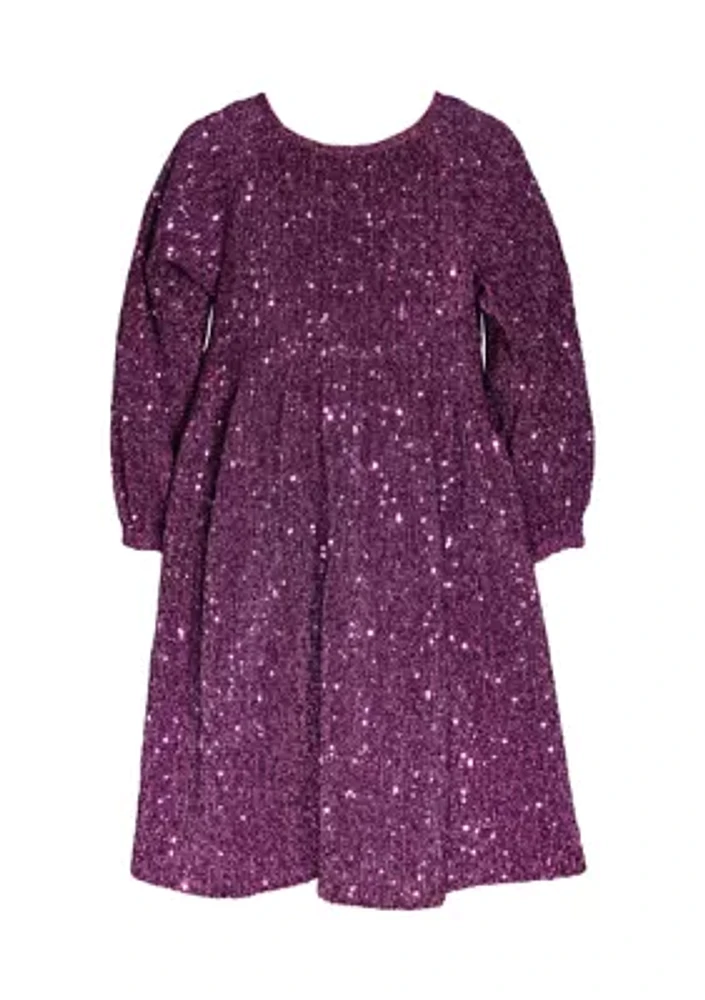 Girls 4-6x Sparkled Knit Dress