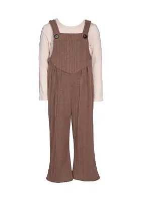 Girls 4-6x Bib-Front Knit Jumpsuit