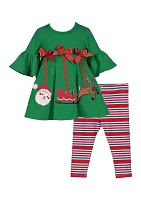 Girls 4-6x Christmas Ornaments Dress Set