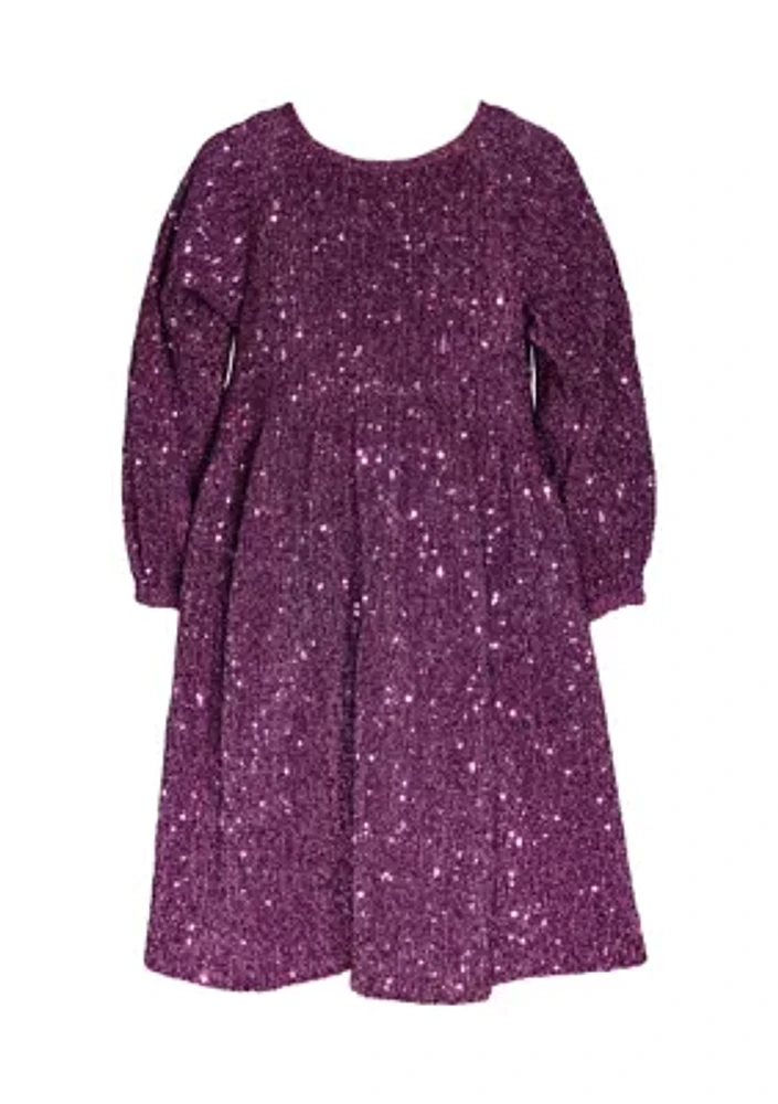 Girls 7-16 Sparkled Knit Dress