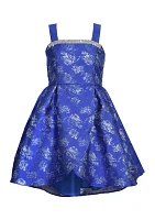 Girls 7-16 Brocade Tulip Dress