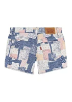 Girls 4-6x Printed Fray Shorts