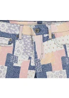 Girls 4-6x Printed Fray Shorts