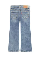 Girls 4-6x Flare Jeans with Embroideries