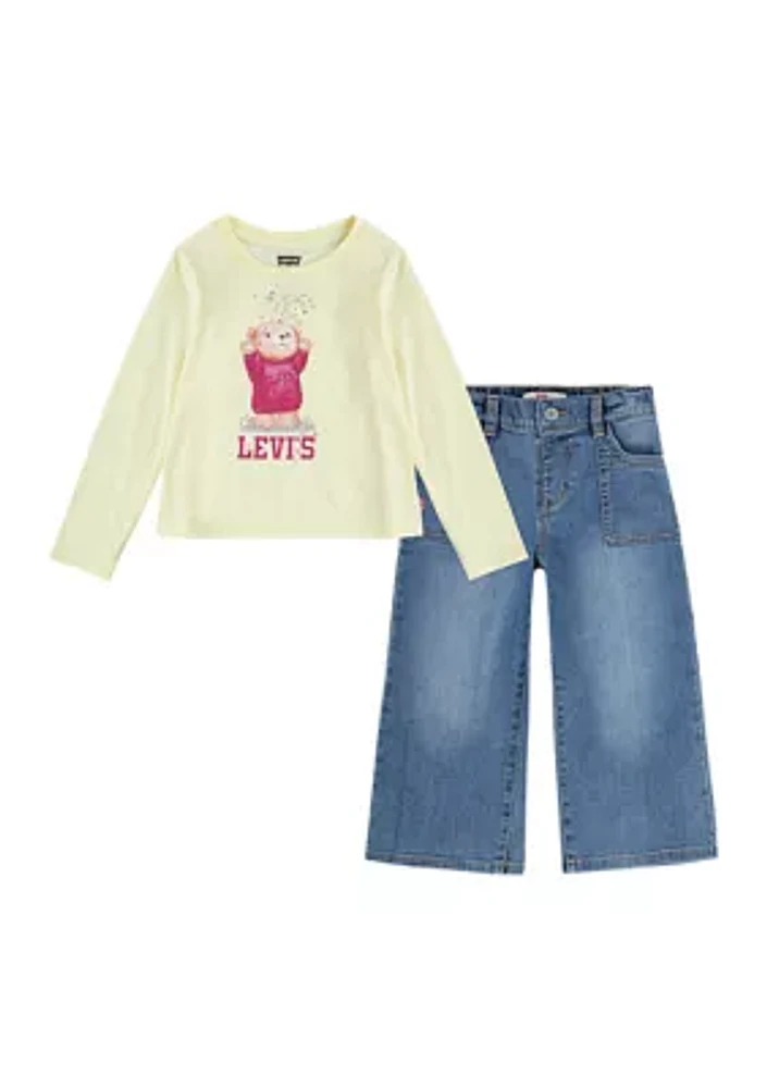 Girls 4-6x Graphic T-Shirt and Cargo Pants Set