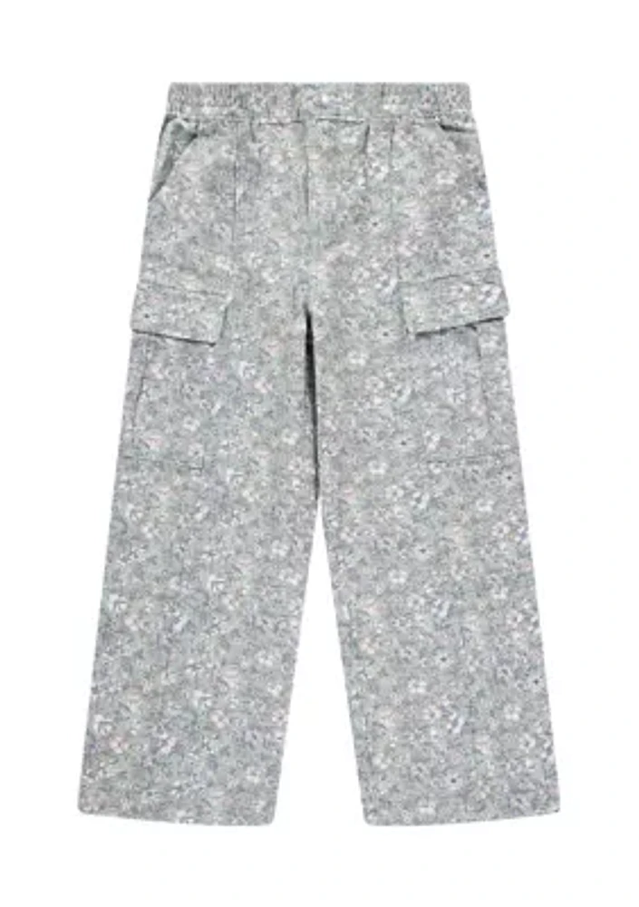 Girls 4-6x Twill Baggy Wide Leg Cargo Pants