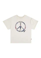 Girls 4-6x Oversized Peace Graphic T-Shirt