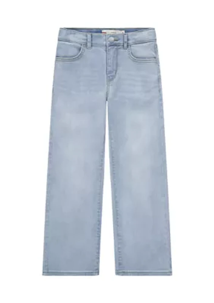 Girls 4-6x Wide Leg Denim Jeans