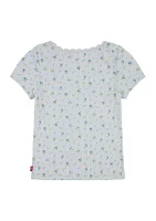 Girls 7-16 Short Sleeve Lace Scoop Neck T-Shirt