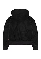 Girls 7-16 Velour Meet and Greet Hoodie