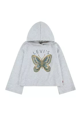 Girls 7-16 Flare Sleeve Graphic Hoodie