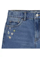 Girls 7-16 Patchwork Appliqué Shorts