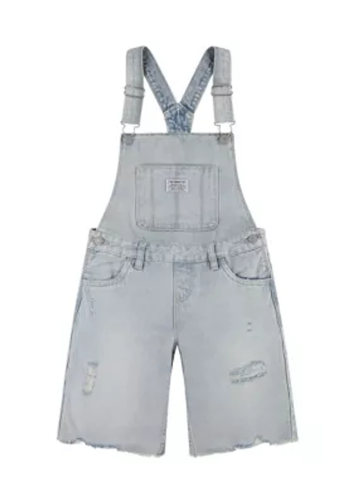 Girls 7-16 Denim Overalls