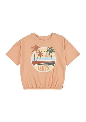 Girls 7-16 Sunrise Elastic Bubble Top