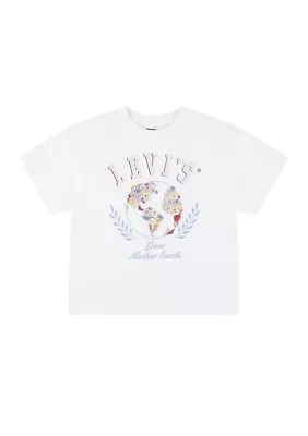 Girls 7-16 Oversized Earth Graphic T-Shirt