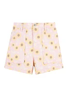 Girls 7-16 Printed Twill A-Line Shorts