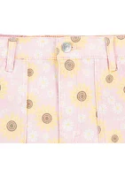 Girls 7-16 Printed Twill A-Line Shorts