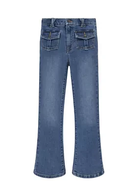 Girls 7-16 Cargo Flare Jeans