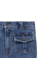 Girls 7-16 Cargo Flare Jeans